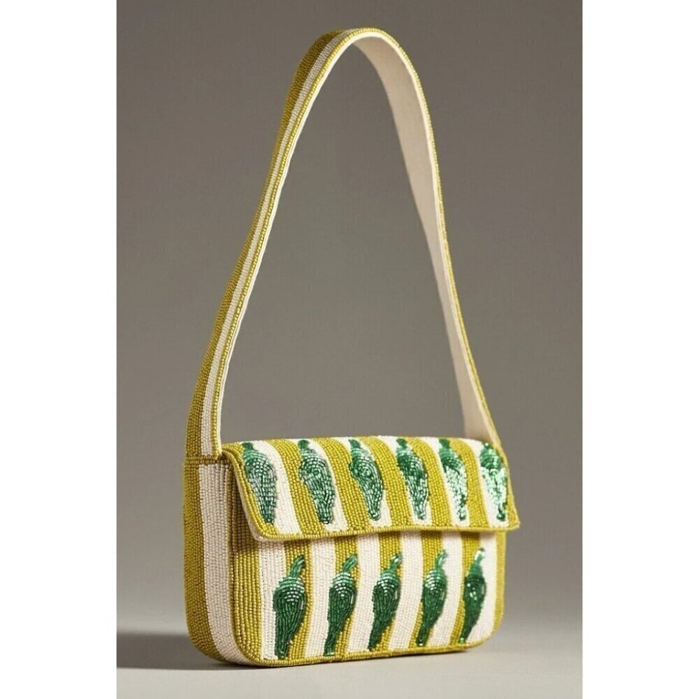 Anthropologie The Fiona Beaded Bag: Food and Drink Edition - Jalapeno